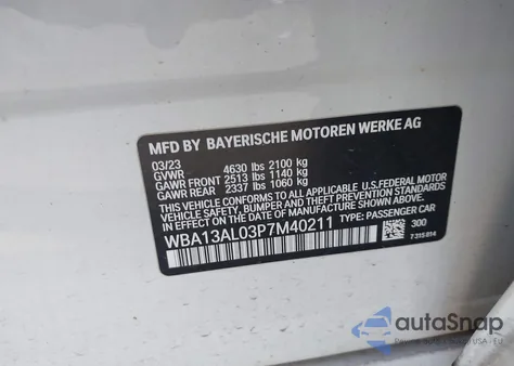 2023 BMW M235Xi z USA, uszkodzony, nr VIN WBA13AL03P7M40211